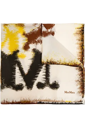 Max Mara Accessoires, Dames, Veelkleurig, ONE Size, Zijden Sjaal ‘Carre’