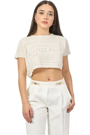 GAËLLE Tops, Dames, , M, Geknipte geperforeerde logoshirt