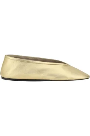 Le Monde Beryl Schoenen, Dames, Geel, 36 EU, Metallic Leren Ballerina