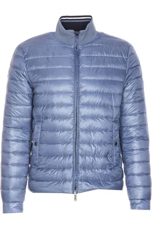 HERNO Jassen, Heren, Blauw, L, Blauwe Gewatteerde Jas