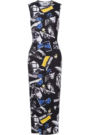 Moschino Kleedjes, Dames, Zwart, M, Stijlvolle Jurken Collectie