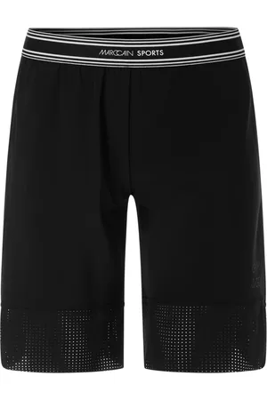 Marc Cain Korte broeken, Dames, Zwart, S, Mesh Shorts Rethink Together