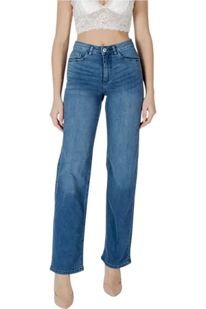 Ichi Jeans, Dames, Blauw, W32 L32, Katoen, Wijde Jeans Lente/Zomer Collectie
