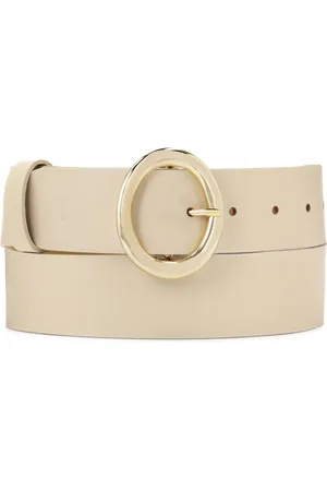 Kazar Accessoires, Dames, , 100 CM, Leer, Brede leren band in roomkleur