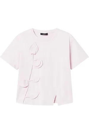 Twin-Set Tops, Dames, Roze, XS, Roze Crew Neck T-shirts en Polos