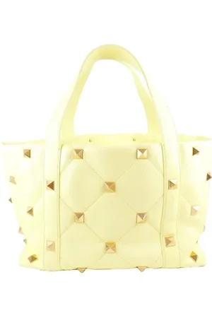 VALENTINO Pre-owned, Dames, Geel, ONE Size, Leer, Tweedehands leren handtassen