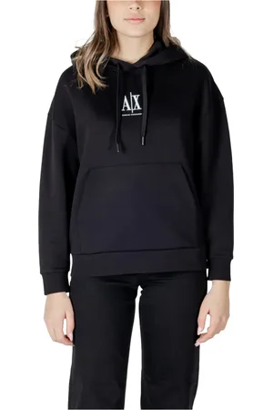 Armani Exchange Sweatshirts & Hoodies, Dames, Zwart, XS, Katoen, Dames Capsulate Sweatshirt Lente/Zomer Collectie