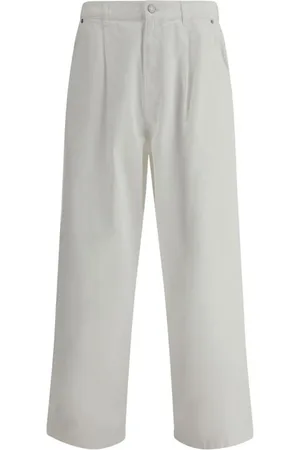 Moschino Broeken, Heren, Wit, M, Katoen, Moderne Relaxte Five-Pocket Jeans