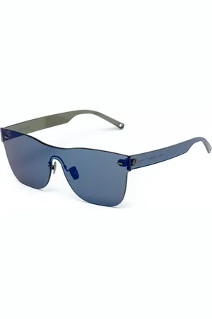 Belstaff Accessoires, Dames, Blauw, ONE Size, Handgemaakte Japanse Zonnebril met Carl Zeiss Lenzen
