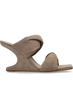 Rick Owens Schoenen, Dames, Bruin, 40 EU, Leer, Heeled Mules Twisted Cantilever 8