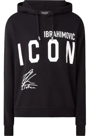 Dsquared2 Sweatshirts & Hoodies, Heren, Zwart, 2Xl, Katoen, Hoodie met Ibrahimovic Print