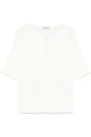 ALBERTO BIANI Blouses & Shirts, Dames, , XS, Ivoor Shirts met Korte Mouwen