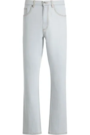 Bally Jeans, Heren, Blauw, W30, Blauwe Broek Knoopsluiting Contraststiksels