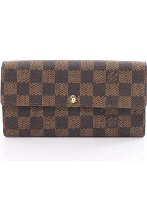 LOUIS VUITTON Pre-owned, Dames, Bruin, ONE Size, Leer, Pre-owned Canvas wallets
