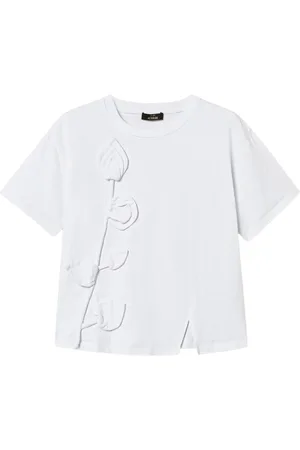 Twin-Set Tops, Dames, Wit, S, Witte Crew Neck T-shirts en Polos