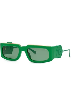 Philipp Plein Accessoires, unisex, Groen, ONE Size, Groene Gradient Zonnebril