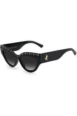 Jimmy Choo Accessoires, Dames, Zwart, ONE Size, Zwarte Acetaat Zonnebril