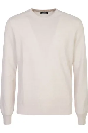 BARBA Truien, Heren, Wit, L, Witte Sweatshirt voor Mannen Aw 24
