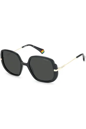 Polaroid Accessoires, Dames, Grijs, ONE Size, Grijze Metalen Zonnebril Solide Kleur Gepolariseerd