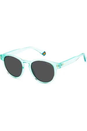 Polaroid Accessoires, unisex, Blauw, ONE Size, Blauwe plastic zonnebril Pantos stijl