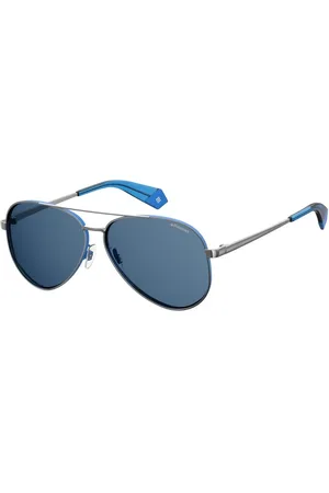 Polaroid Accessoires, Dames, Blauw, ONE Size, Blauwe Metalen Zonnebril