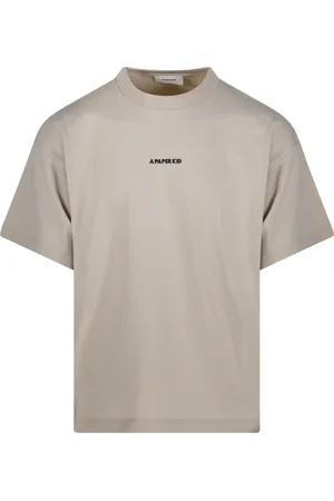 A PAPER KID Tops, Heren, , S, Katoen, Zand T-Shirt