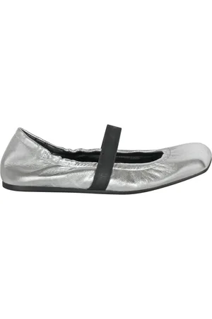 vic matiè Schoenen, Dames, Grijs, 39 EU, Leer, Gelamineerde leren lage schoenen met elastiek