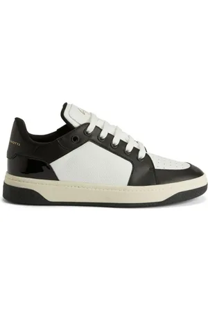Giuseppe Zanotti Schoenen, Heren, Wit, 40 EU, Katoen, Witte leren lage sneaker