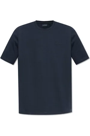Paul & Shark Tops, Heren, Blauw, L, Katoen, T-shirt met geborduurd logo