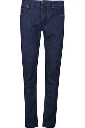 Jacob Cohen Jeans, Heren, Blauw, W34, Katoen, Slim Fit Jeans met 5 zakken