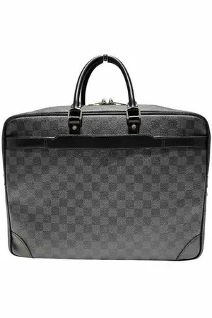 LOUIS VUITTON Pre-owned, Dames, Zwart, ONE Size, Leer, Pre-owned Canvas briefcases