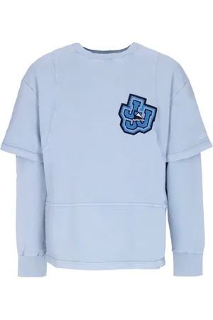 MAUNA KEA Sweatshirts & Hoodies, Heren, Blauw, XL, Katoen, Lichtgewicht Crewneck Sweatshirt Triple J Cyan