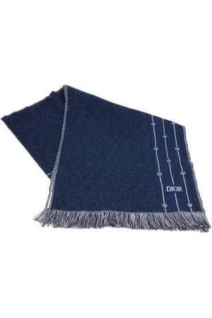Dior Pre-owned, Dames, Blauw, ONE Size, Wol, Pre-owned Wool scarves