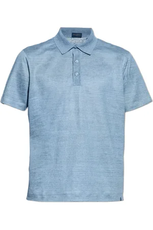 Paul & Shark Tops, Heren, Blauw, M, Linnen, Linnen Polo