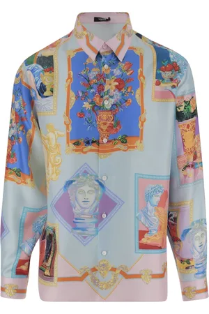 VERSACE Overhemden, Heren, Veelkleurig, L, Stijlvolle Overhemden Collectie