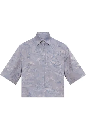 OFF-WHITE Blouses & Shirts, Dames, Paars, S, Katoen, Shirt met Zak