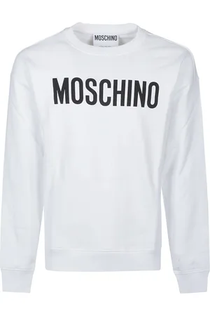 Moschino Sweatshirts & Hoodies, Heren, Wit, L, Gedrukte Sweatshirt voor Stijlvolle Look