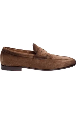 santoni Schoenen, Heren, Bruin, 43 EU, Suède, Bruine Suède Zakelijke Schoenen