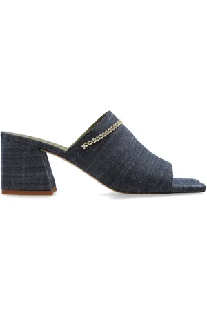 Maria Luca Schoenen, Dames, Blauw, 38 EU, Leer, Hak slippers