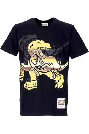 Mitchell & Ness Tops, Heren, Zwart, L, Katoen, NBA Big Face Tee Hardwood Classics