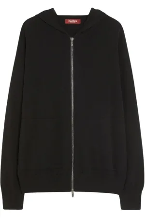 Max Mara Sweatshirts & Hoodies, Dames, Zwart, L, Wol, Elegante Gebreide Jurk met Rits