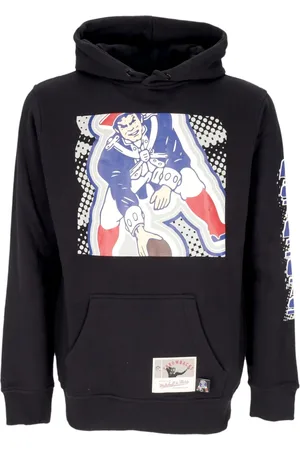 Mitchell & Ness Sweatshirts & Hoodies, Heren, Zwart, S, Katoen, NFL Groot Gezicht Hoodie Zwart