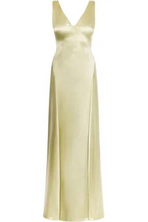 Serafini Kleedjes, Dames, Geel, M, Gele Abito Jurk