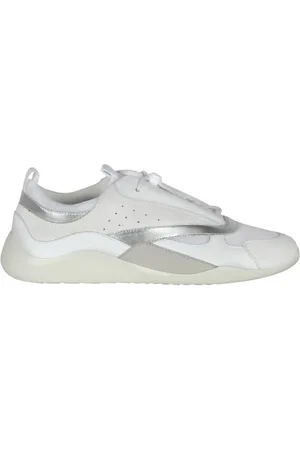 vic matiè Schoenen, Dames, Wit, 38 EU, Leer, Sneakers van leer en suède met mesh
