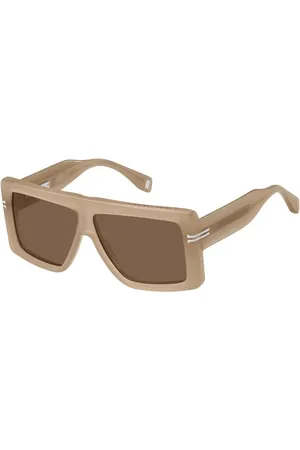 Marc Jacobs Accessoires, Dames, Grijs, ONE Size, Multicolor Zonnebril met Bruine Lenzen