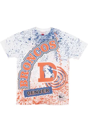 Mitchell & Ness Tops, Heren, Veelkleurig, L, Katoen, Denver Broncos Logo T-shirt
