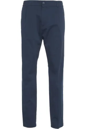 CRUNA Broeken, Heren, Blauw, L, Blauwe Tapered Fit Broek Mitte