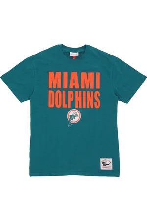 Mitchell & Ness Tops, Heren, Groen, L, Katoen, Miami Dolphins NFL T-shirt