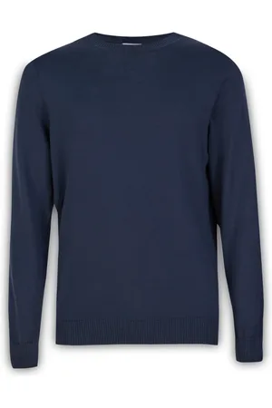 Malo Truien, Heren, Blauw, S, Katoen, Stijlvolle Gebreide Collectie