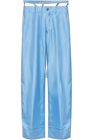 Dsquared2 Broeken, Dames, Blauw, S, Zijden Broek